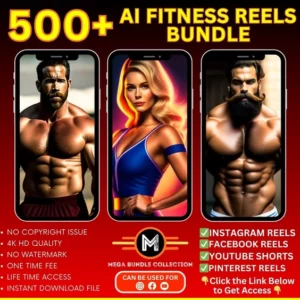 500+ VIRAL AI FITNESS REEL BUNDLE
